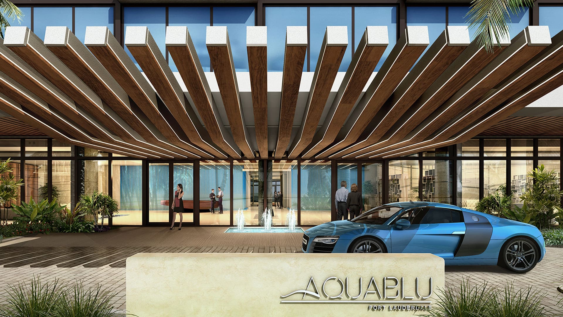 02. Aqua Blue entrance render